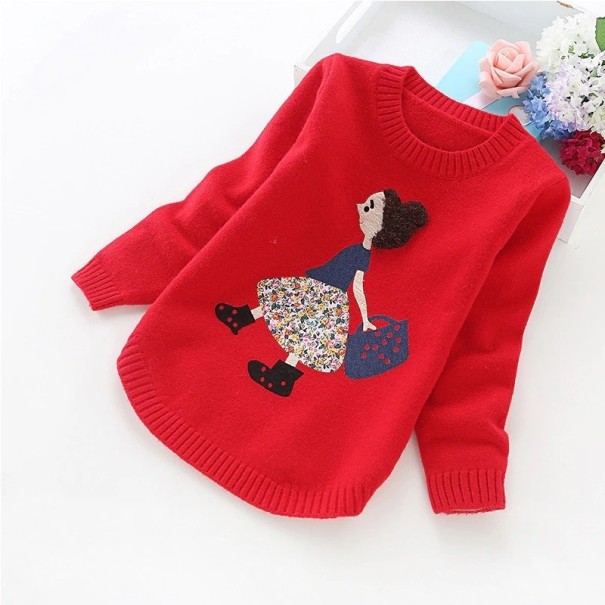 Girls' Sweater L630 red 11