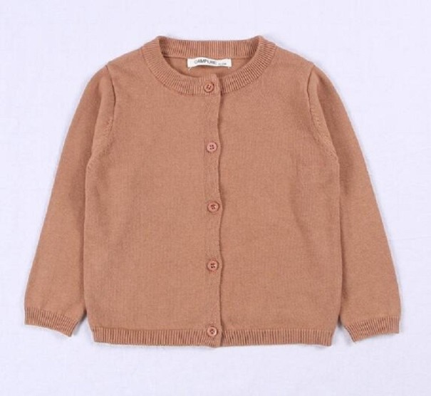 Girls' Sweater L645 light brown 9-12 months