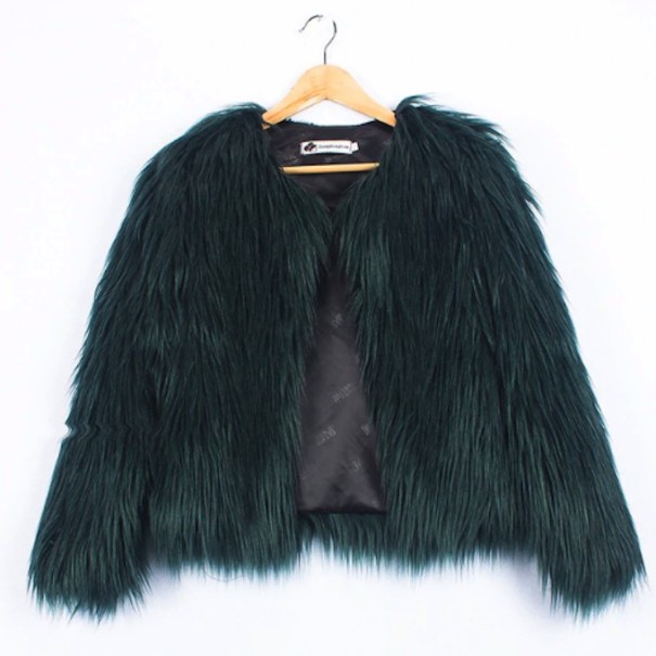 Girls' Winter Fur Coat J3141 dark green 6