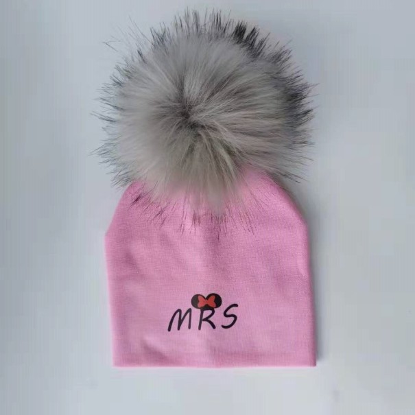 Girls' Winter Hat MRS pink 0-3 months