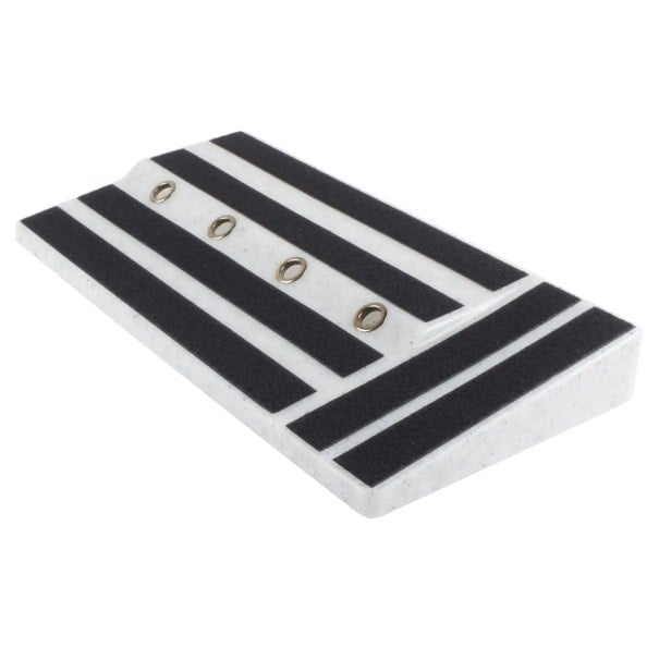 Gitárpedál panel 50 x 25,2 x 6 cm Nagy robusztus PE tok effektpedálokhoz tépőzárral és csavarhúzóval Stabil panel gitár effektusokhoz fehér