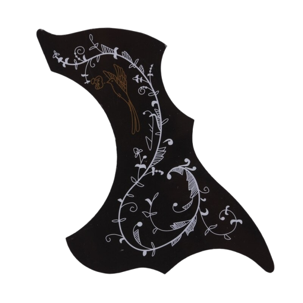Gitarr klistermärke med fågel