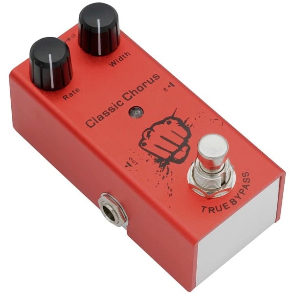 Gitarren-Effektpedal Classic Chorus Rot Metallgehäuse mit Reglern für Rate und Width TrueBypass für ein sauberes Signal Musikeffekt für E-Gitarre