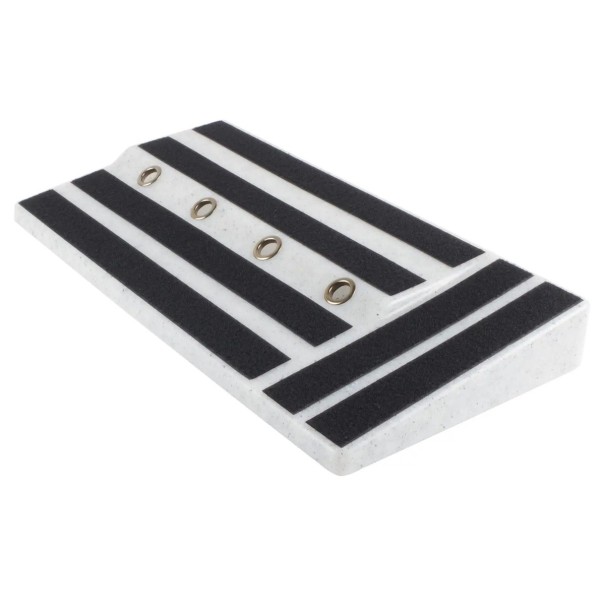 Gitarren Pedalboard 50 x 25,2 x 6 cm Großes robustes PE Gehäuse für Effektpedale mit Klettband und Schraubendreher Stabiler Panel für Gitarreneffekte weiß