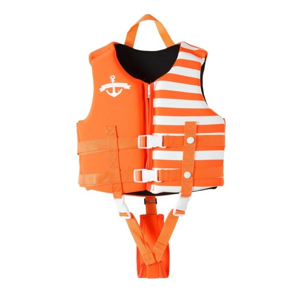 Giubbotto di salvataggio per bambini Giubbotto galleggiante per bambini Giubbotto da nuoto per bambini con stampa V338 arancione S/M