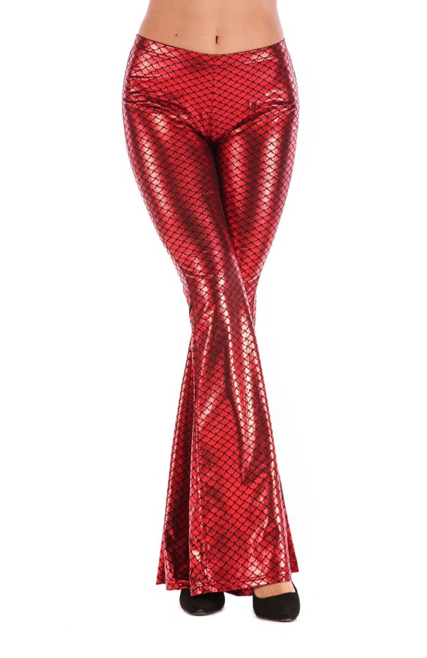 Glänzende Damenhose A422 rot XS