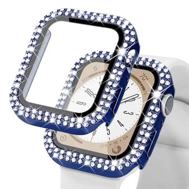Glänzender Schutzschirm für Apple Watch 38 mm Gehärtetes Glas + Displayschutz für Series 1 2 3 blau