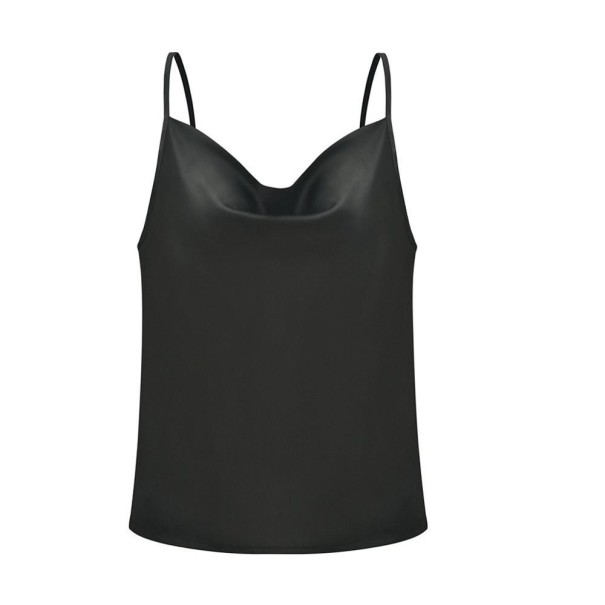 Glänzendes Tanktop für Damen schwarz M