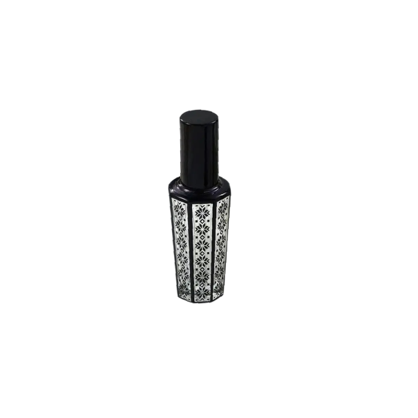 Glasflaska för parfym med dekorativ design 15 ml 2,7×9,2 cm glas olika varianter för att bära doft och daglig användning svart