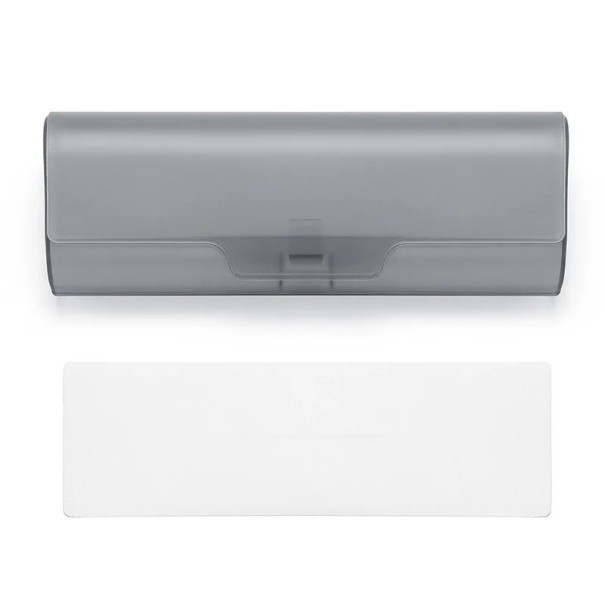 Glasögonfodral i plast 14,7 x 5,4 x 3,1 cm Hållbar förvaringslåda för läsglasögon och solglasögon Kompakt och lätt design grå