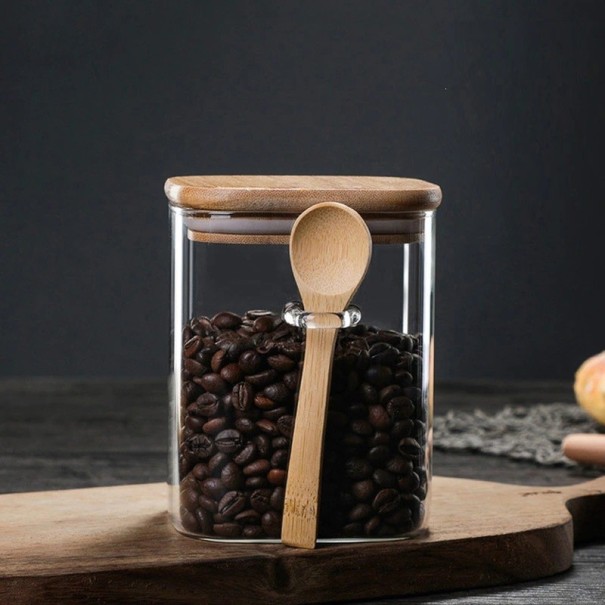 Glazen pot met lepel 800 ml