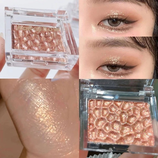 Glitrende ansigts highlighter perlemorslysende øjenskygge skinnende ansigts highlighter pudder 4