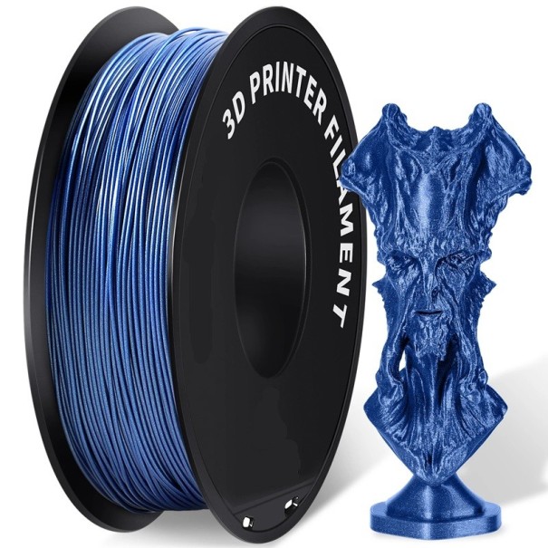 Glitrende PLA-filament 1,75 mm 1 kg Glitrende overflade 3D-printer FDM-refill Dekorationsprint Skinnende print Glatte lag blå
