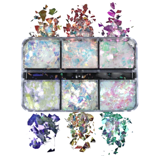 Glitter 3–4 g 6 Colours Shiny Decorative Glitter for Crafting Handmade Decorations Art DIY Decorations Christmas and Wedding Projects 1