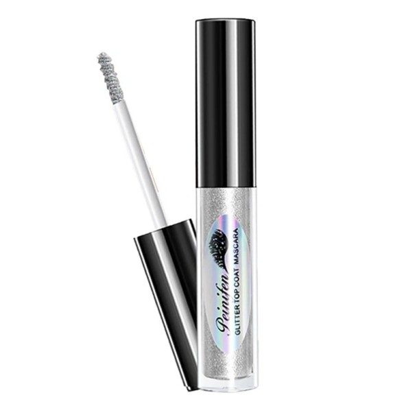Glitter hurtigttørrende mascara Vandfast skinnende mascara Langtidsholdbar sølvmascara med glittereffekt 1
