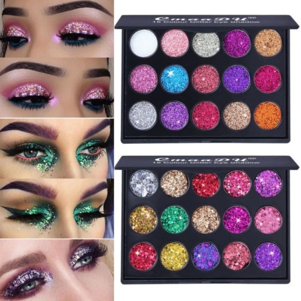 Glitter ögonskuggspalett