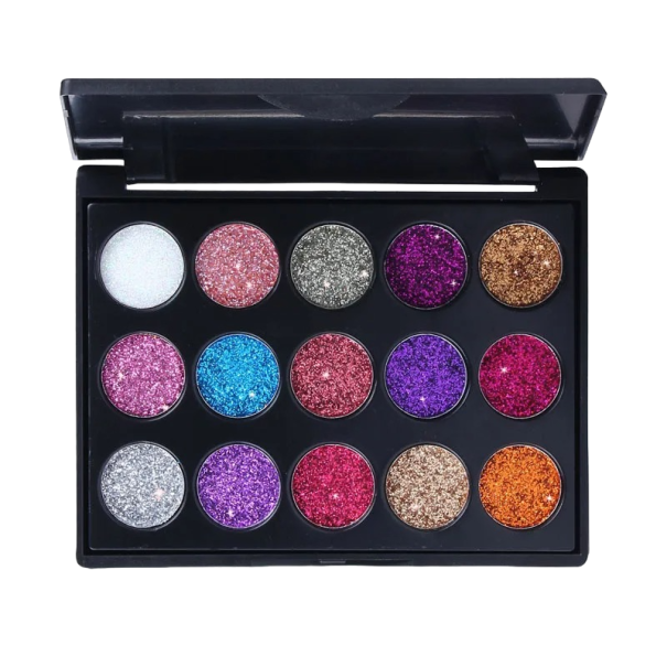 Glitter oogschaduwpalet 15 kleuren glitter oogschaduw matte oogschaduw ultra gepigmenteerde schaduwen 1