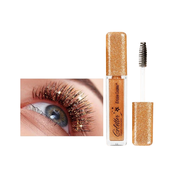 Glitter Quick Dry Mascara Hosszantartó vízálló Glitter szempillaspirál Shiny Diamond szempillaspirál vastag szempillákért arany