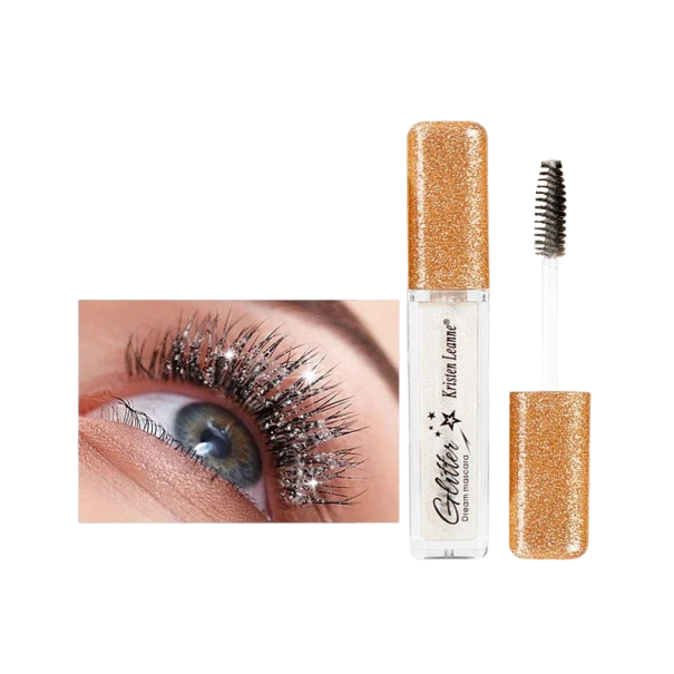 Glitter Quick-Dry Mascara Pitkäkestoinen Vedenkestävä Ripsiväri Glitter Shiny Diamond -ripsivärillä Paksuille Ripsille valkoinen