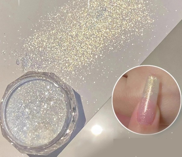 Glitterpoeder voor Nagels voor Manicure – Stralend Effect op Gel- en Acrylnagels goud