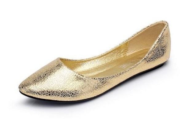 Glitzer-Ballerinas für Damen J2425 golden 35