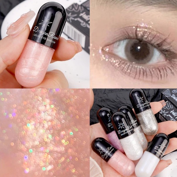 Glitzer-Eyeliner, glitzernder flüssiger Lidschatten, hochwertiges Augen-Make-up, wasserfest, V247 5