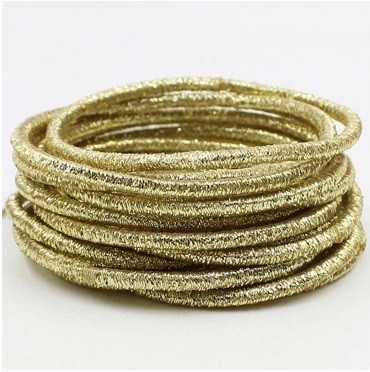 Glitzernde Haargummis - 20 Stk golden