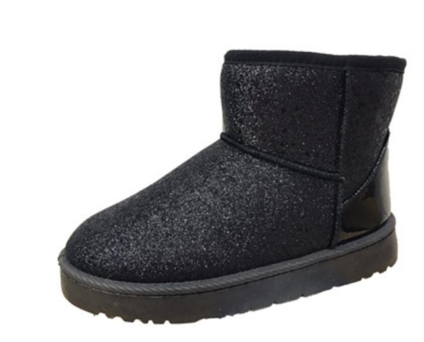 Glitzernde Winterstiefel für Damen J2428 schwarz 40