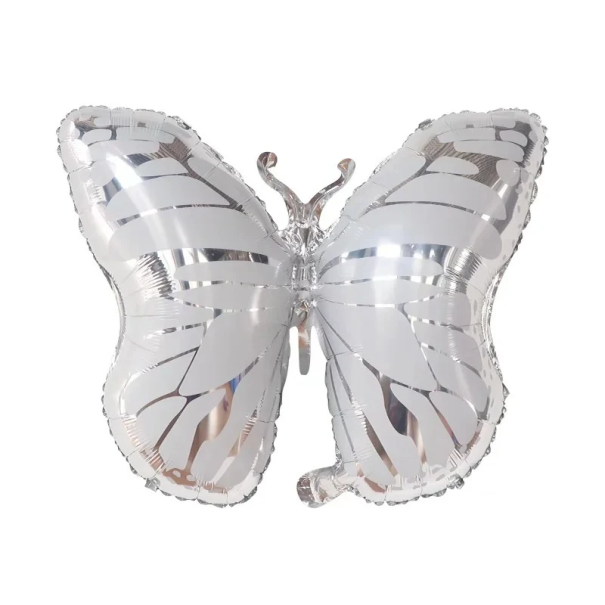 Globo de foil 70 x 53 cm en forma de mariposa Decoración para fiestas y celebraciones Globo inflable de foil resistente para llenado con helio o aire blanco Globo de foil 70 x 53 cm en forma de mariposa Decoración para fiestas y celebraciones Globo inflable de foil resistente para llenado con helio o aire blanco
