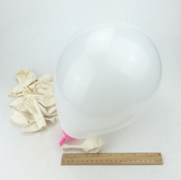 Globos decorativos de colores - 10 piezas blanco