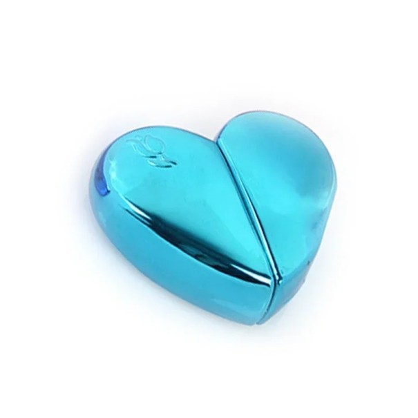 Glossy Heart-Shaped Glass Atomiser 25 ml Perfume Spray Compact Design for Carrying Fragrances blue