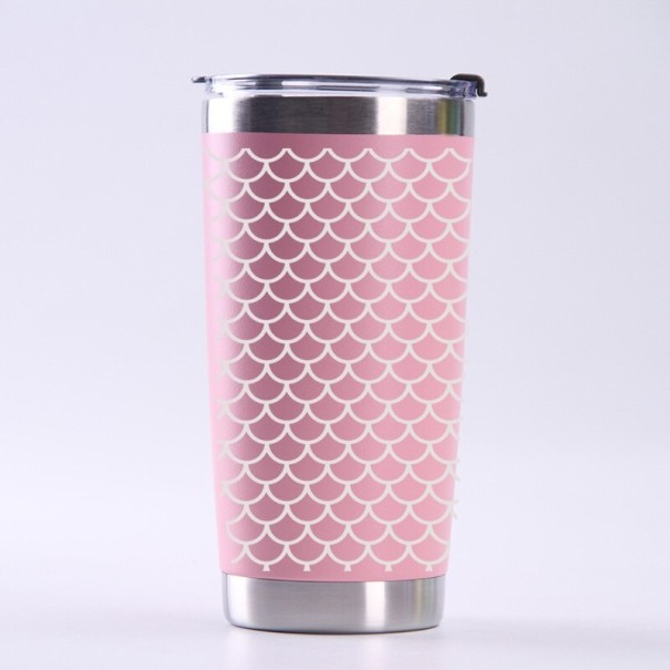 Gobelet thermique avec mosaïque rose