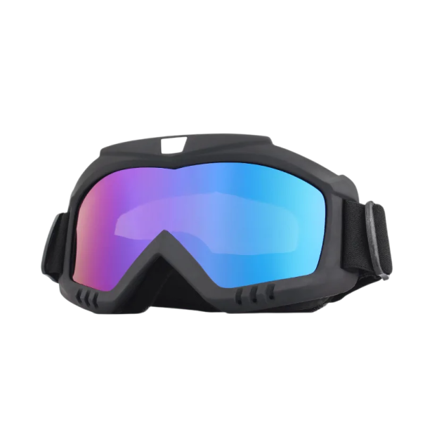 Gogle motocrossowe 19 x 10 cm Wiatroszczelne, pyłoszczelne gogle z kolorową szklaną ramką TPU Ochrona oczu do jazdy motocyklem i uprawiania sportu 1