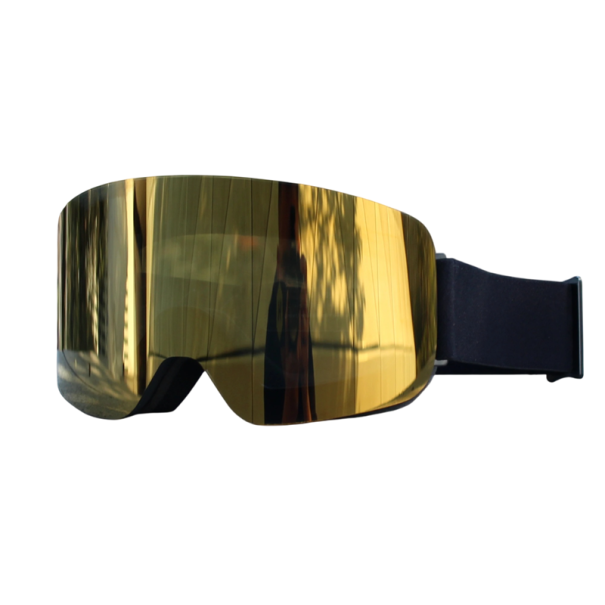 Gogle narciarskie 17,6 x 9,8 cm UV400 Unisex Acetatowe zapobiegające parowaniu trójwarstwowe Ochronne gogle na narty i snowboard złoto