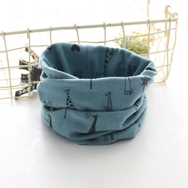 Gola infantil com girafas azul