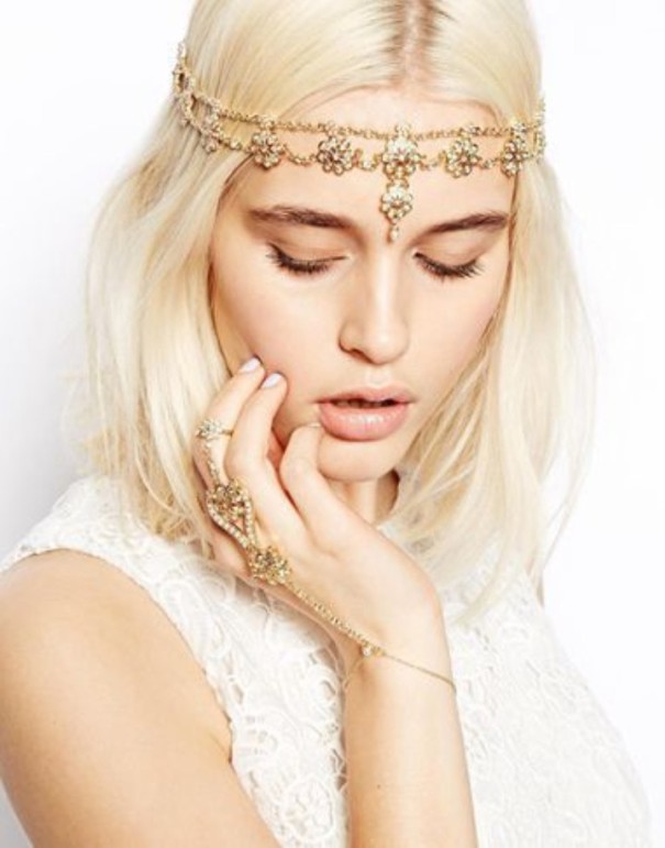 Gold-Plated Wedding Headband 1