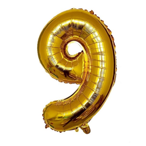 Goldballon zum Geburtstag mit Zahl 100 cm 9