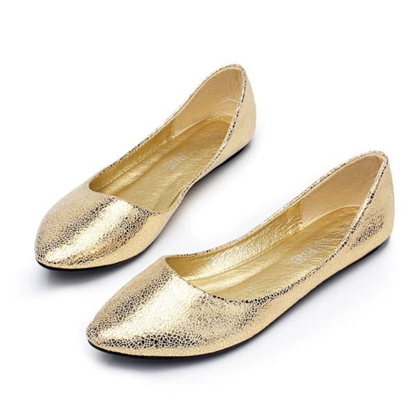 Goldene Ballerinas für Damen 39 2