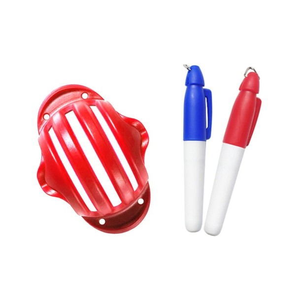 Golfbal sjabloon rood
