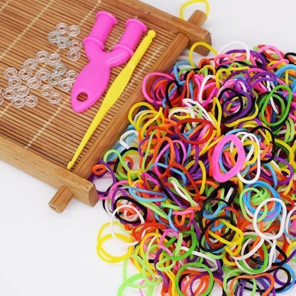 Gomas elásticas para tejer 300 uds. multicolor