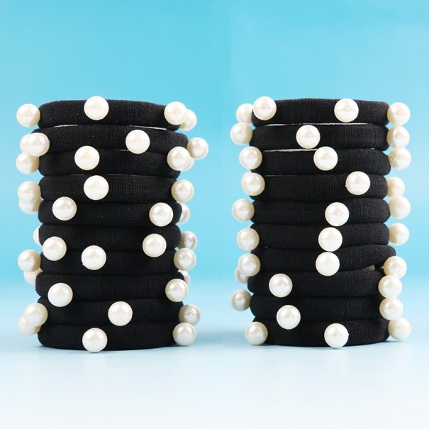 Gomas para el pelo con perlas - 10 uds. 1