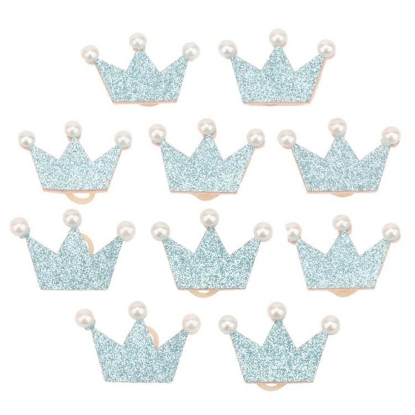 Gommes pour chiens avec couronne bleu clair 10 pcs