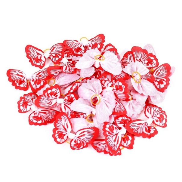 Gommes pour chiens avec papillon 12 pcs rouge