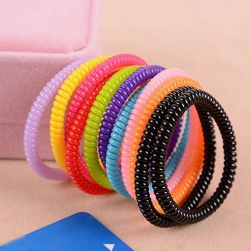 Gommette en plastique pour cheveux multicolore