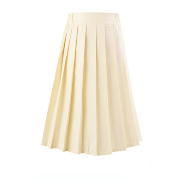 Gonna a pieghe da donna G15 giallo XL