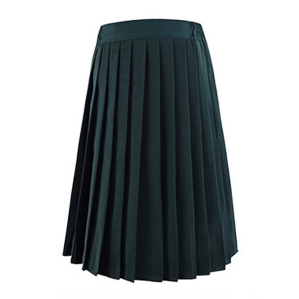 Gonna a pieghe da donna G15 verde scuro XXL