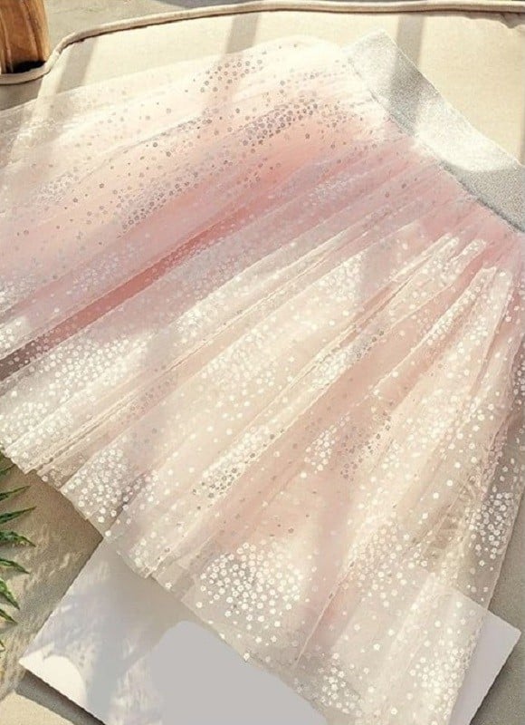 Gonna da ragazza L1013 rosa chiaro 5