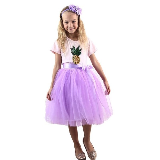 Gonna da ragazza L1049 viola chiaro