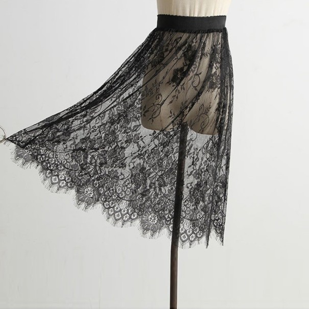 Gonna in pizzo da donna nero