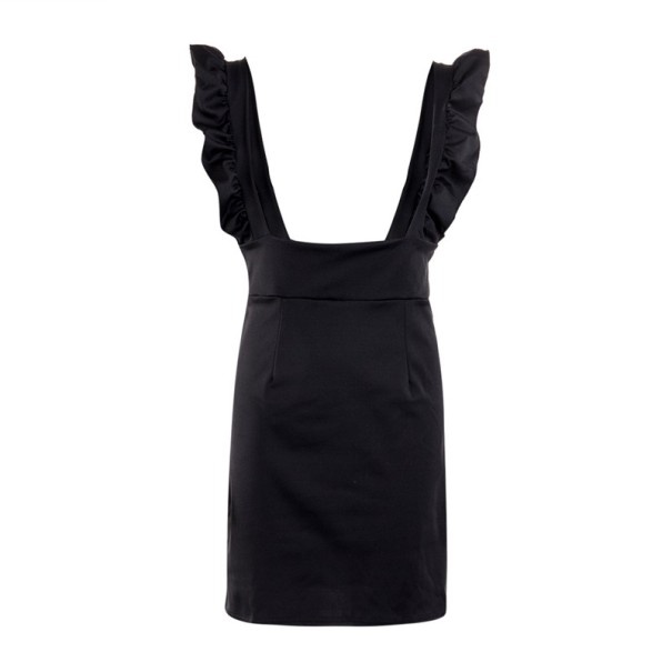 Gonna mini da donna con spalline a volant XL 2